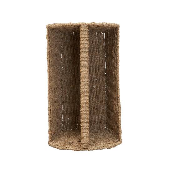 Household Essentials 16.5" Wide Seagrass Rectangular Woven Magazine Rack